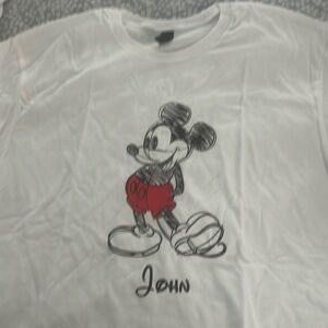 Disney men’s T-shirt size large personalized to say “John”